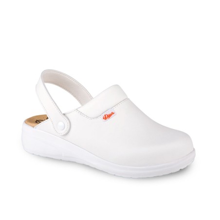 Zuecos unisex Dian mar liso blanco...