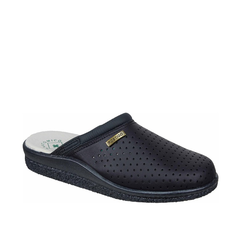 Zuecos postigo unisex anatómico de piel marino picado