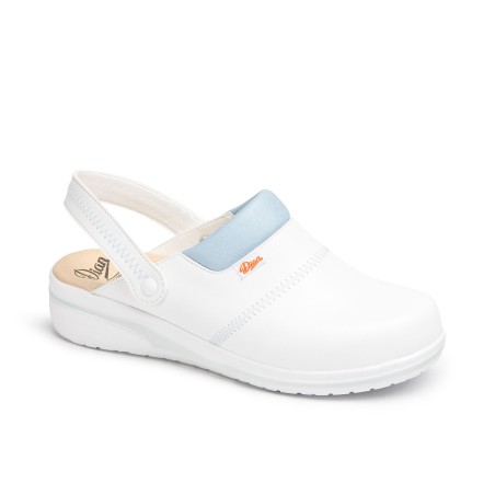 Zuecos unisex Dian mar blanco/celeste...